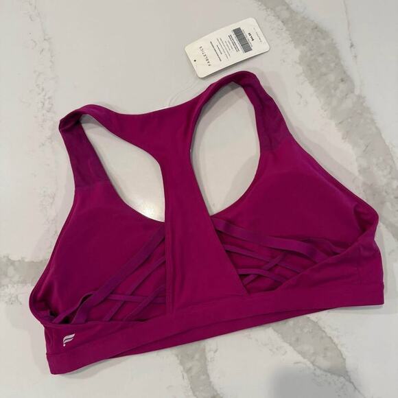 Fabletics NWT Kessler Medium Impact Padded Sports Bra Purple/Pink Women's XXL - Picture 4 of 6